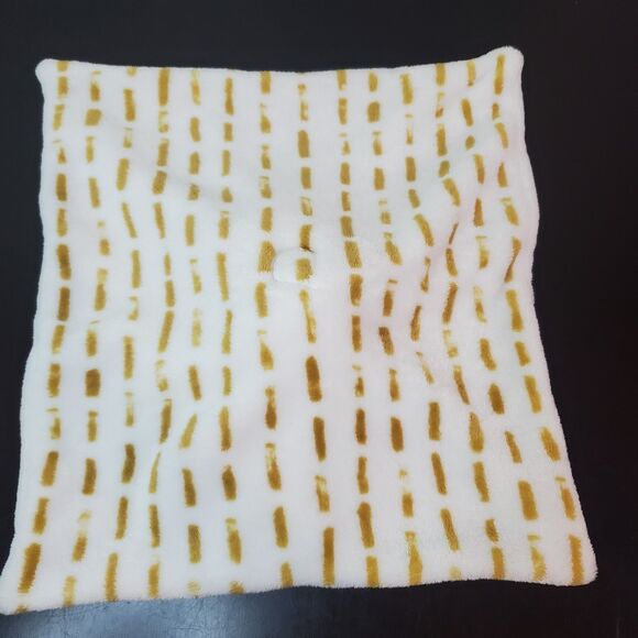 Lila And Jack Gray Hippo Security Blanket Lovey Golden Stripes Plush Baby Toy - Picture 7 of 7